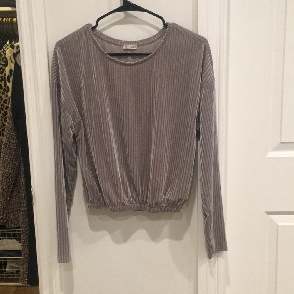 Velvet crop top